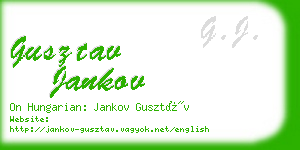gusztav jankov business card